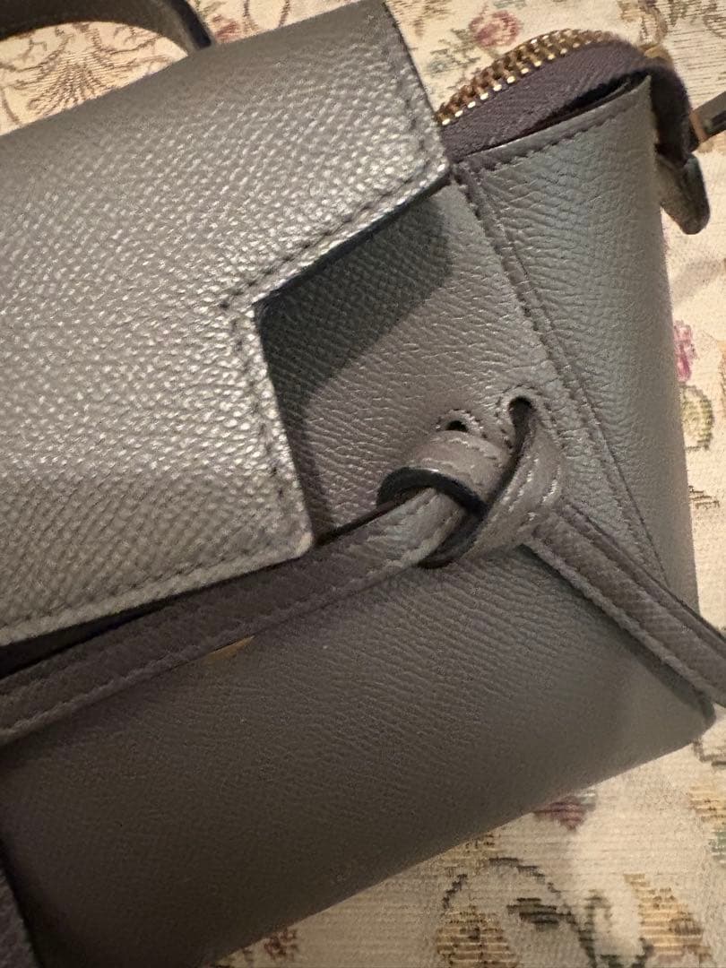 ル*フ様 美品　CELINEセリーヌベルトバッグ ピコ　グレー