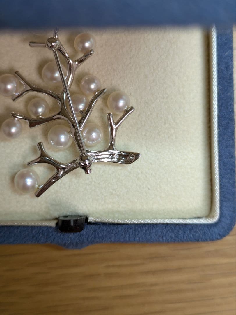 ミキモト ブローチ パール シルバー　幸福の木