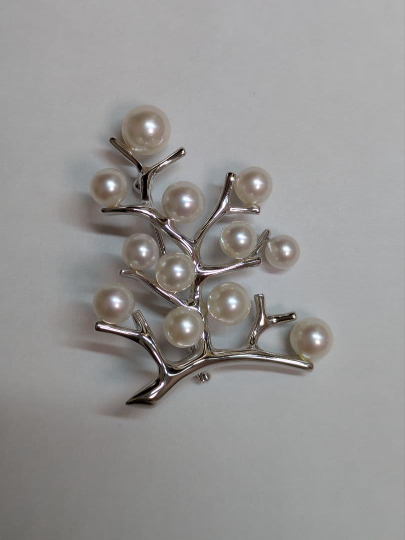 ミキモト ブローチ パール シルバー　幸福の木