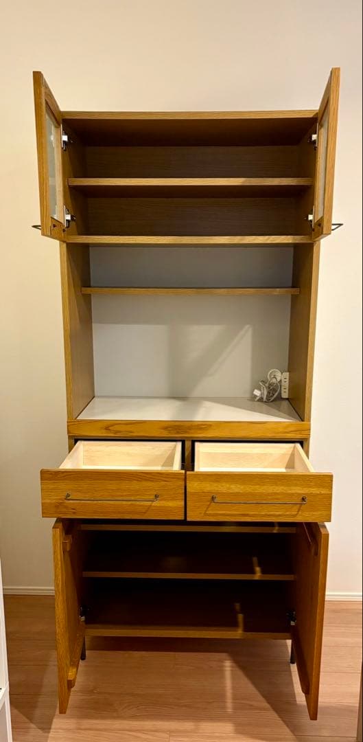 更にお値下げ♪ 末次家具工芸食器棚 北欧風キッチンキャビネット　超美品‼︎