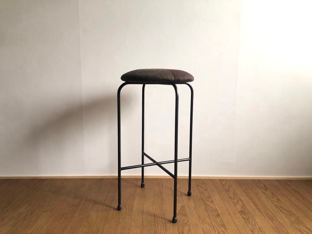 古家具 鉄無垢フレーム パッチワーク ハイスツール カウンターチェア ① 北欧