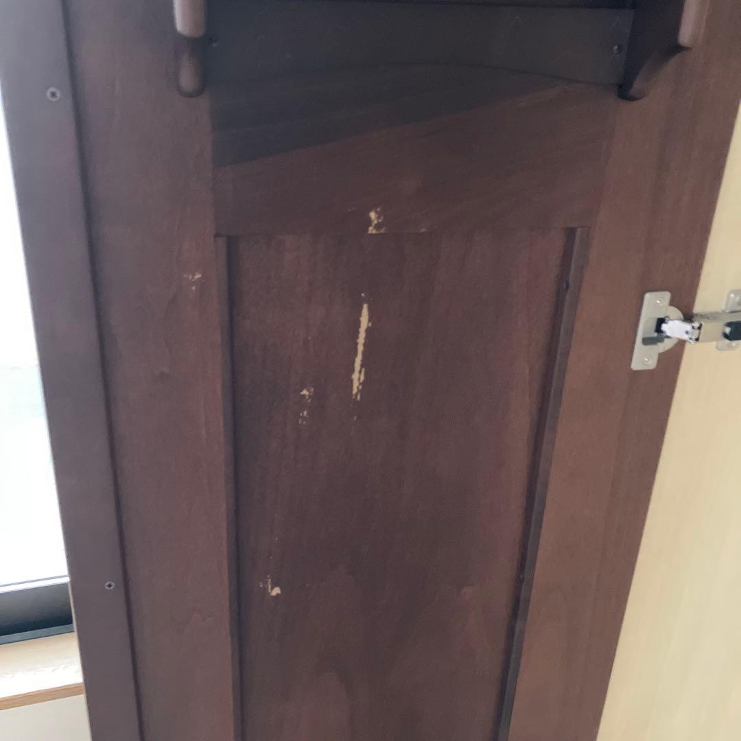 ダークブラウン木製洋服タンス　府中家具