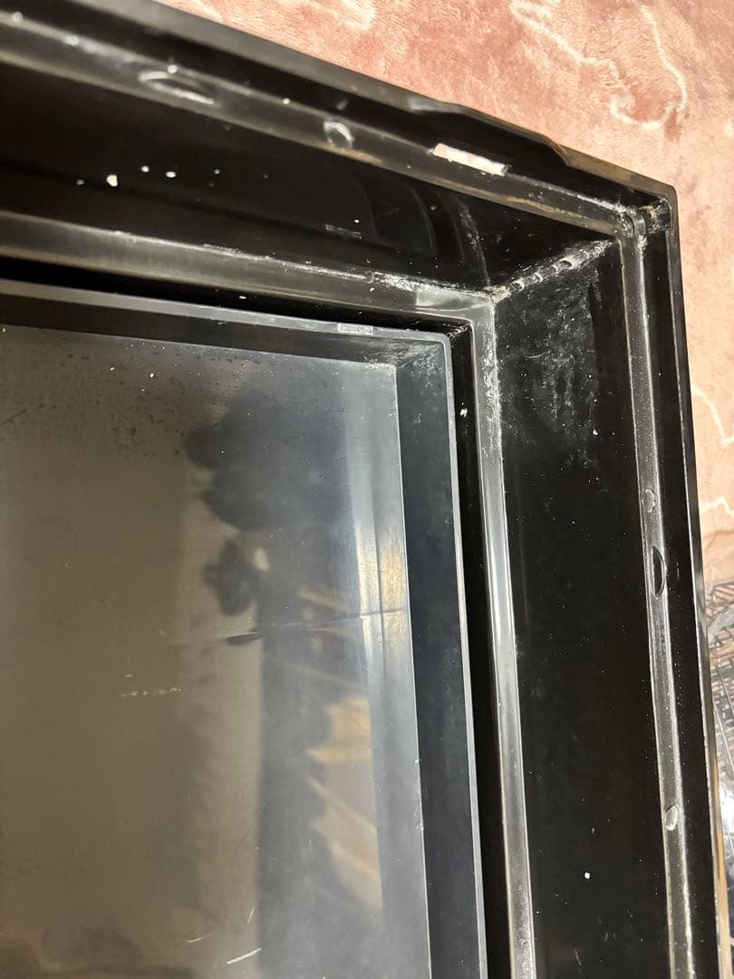 中型黒鳥かご、止まり木・餌入れ付き