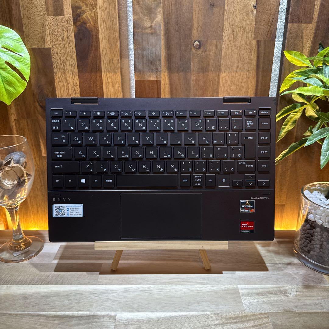 準美品・高級感2in1‼️HP☘Ryzen7☘指紋認証☘512GB☘ノートパソコン