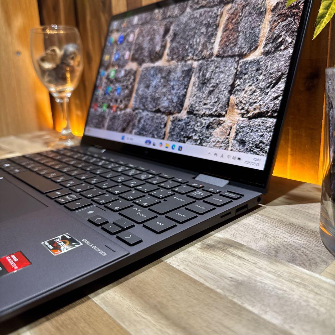 準美品・高級感2in1‼️HP☘Ryzen7☘指紋認証☘512GB☘ノートパソコン