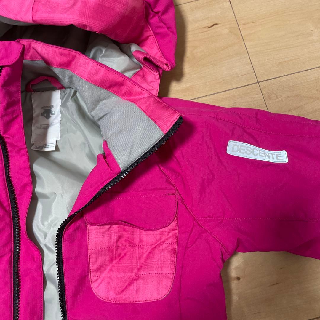 DESCENTE スノーボードウェア 子ども用 130サイズ ピンク/ブラック