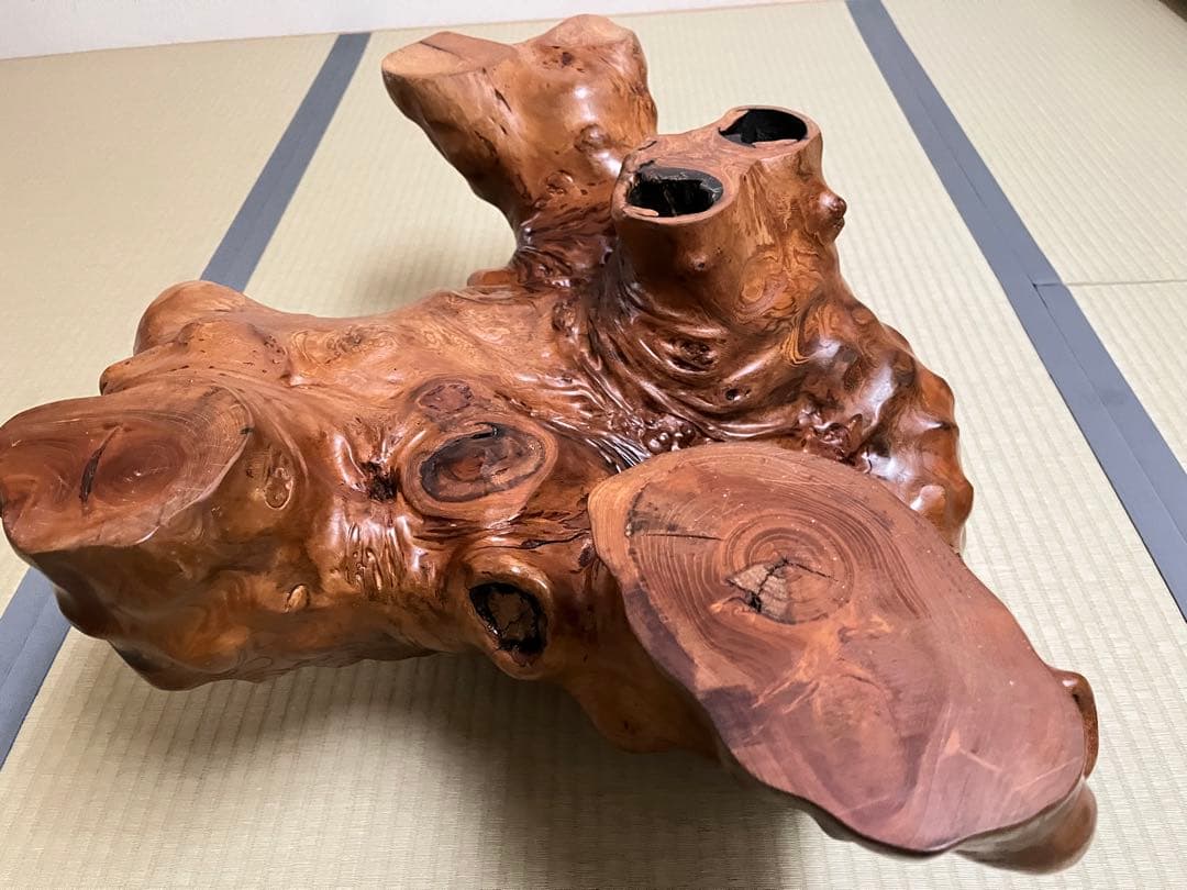 座卓、テーブル、木根花台、大型飾り台、切り株、無垢材、盆栽台、玄関、茶室