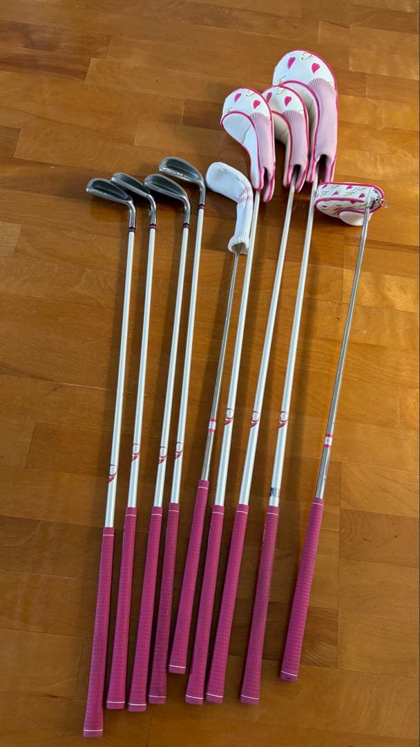 レディース ゴルフクラブセット ホワイト ピンク