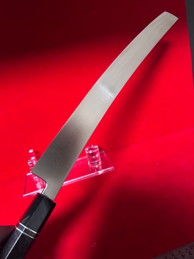 包丁　先丸型　尺三　鏡面仕上げ　切味抜群　箱付　未使用品