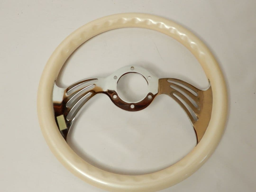 【美品】Junis ウッド ステアリング バタフライ ハンドル 2スポーク