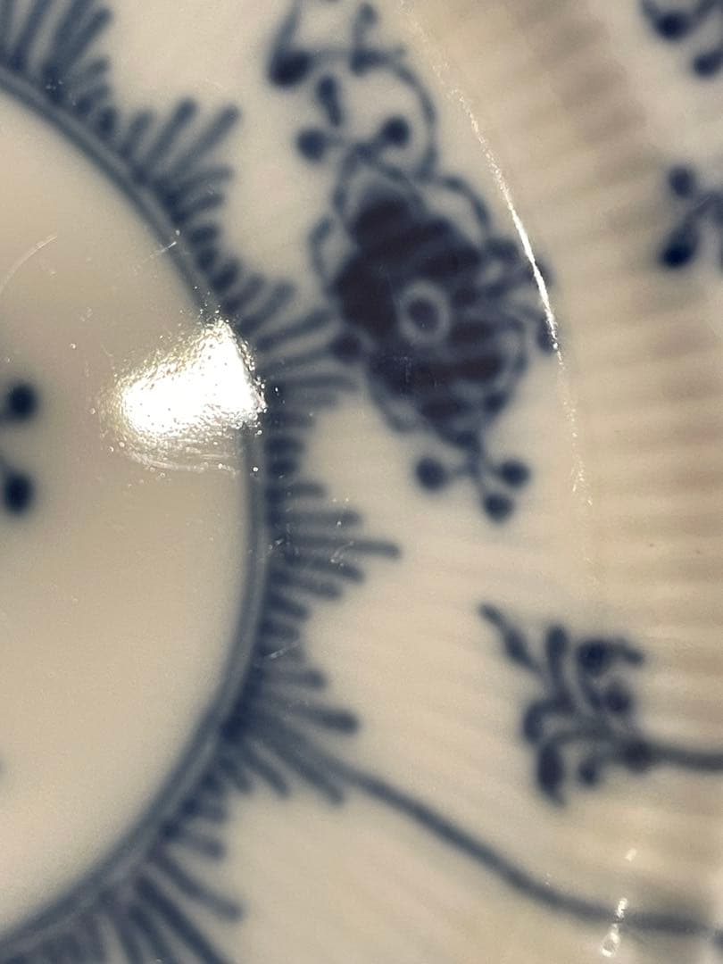 ロイヤルコペンハーゲン ブルーフルーテッド フルレース プレート 15cm