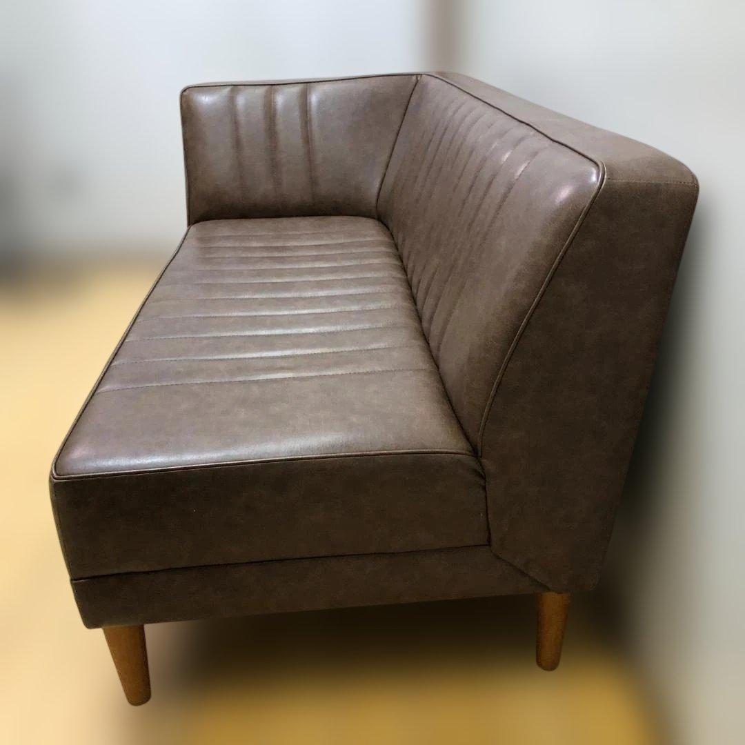 送料無料 2人掛けソファ レザー調 142cm 有名ショップ購入 112925