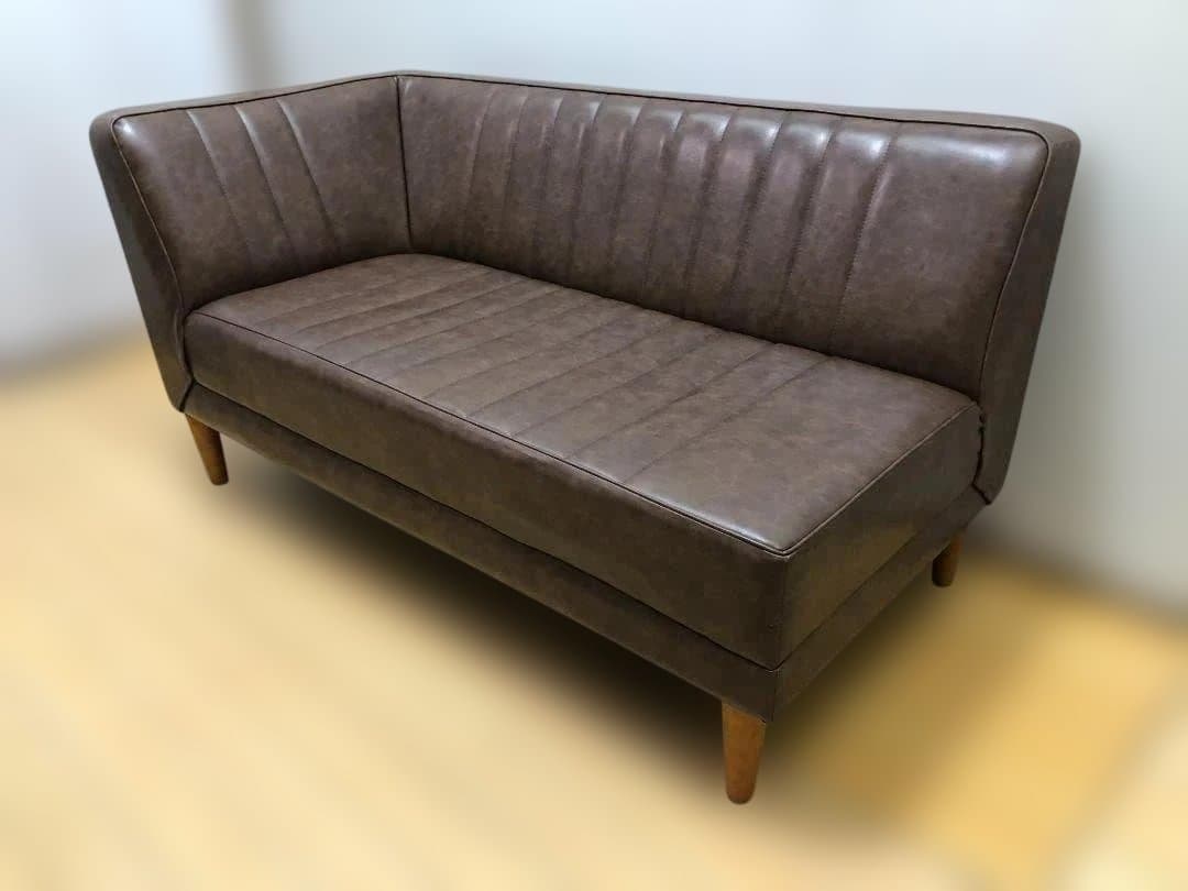 送料無料 2人掛けソファ レザー調 142cm 有名ショップ購入 112925