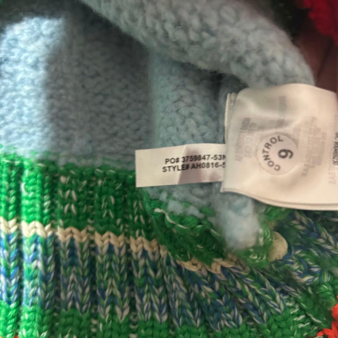 完売品 Lacoste デコラティブリブニットチルデンセーター ウール ロゴあり