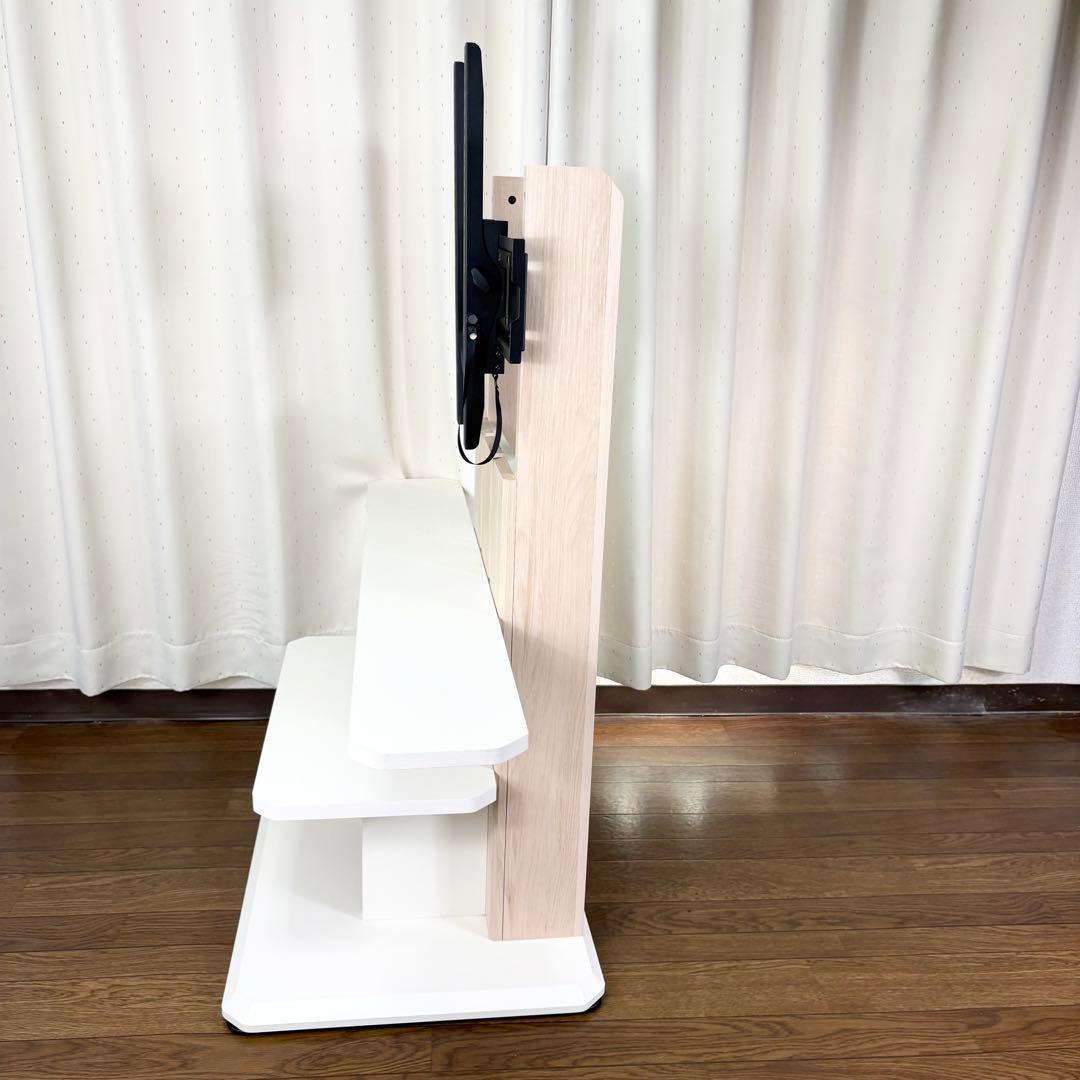 未使用級✨️朝日木材加工 壁寄せ テレビスタンド 組み立て不要