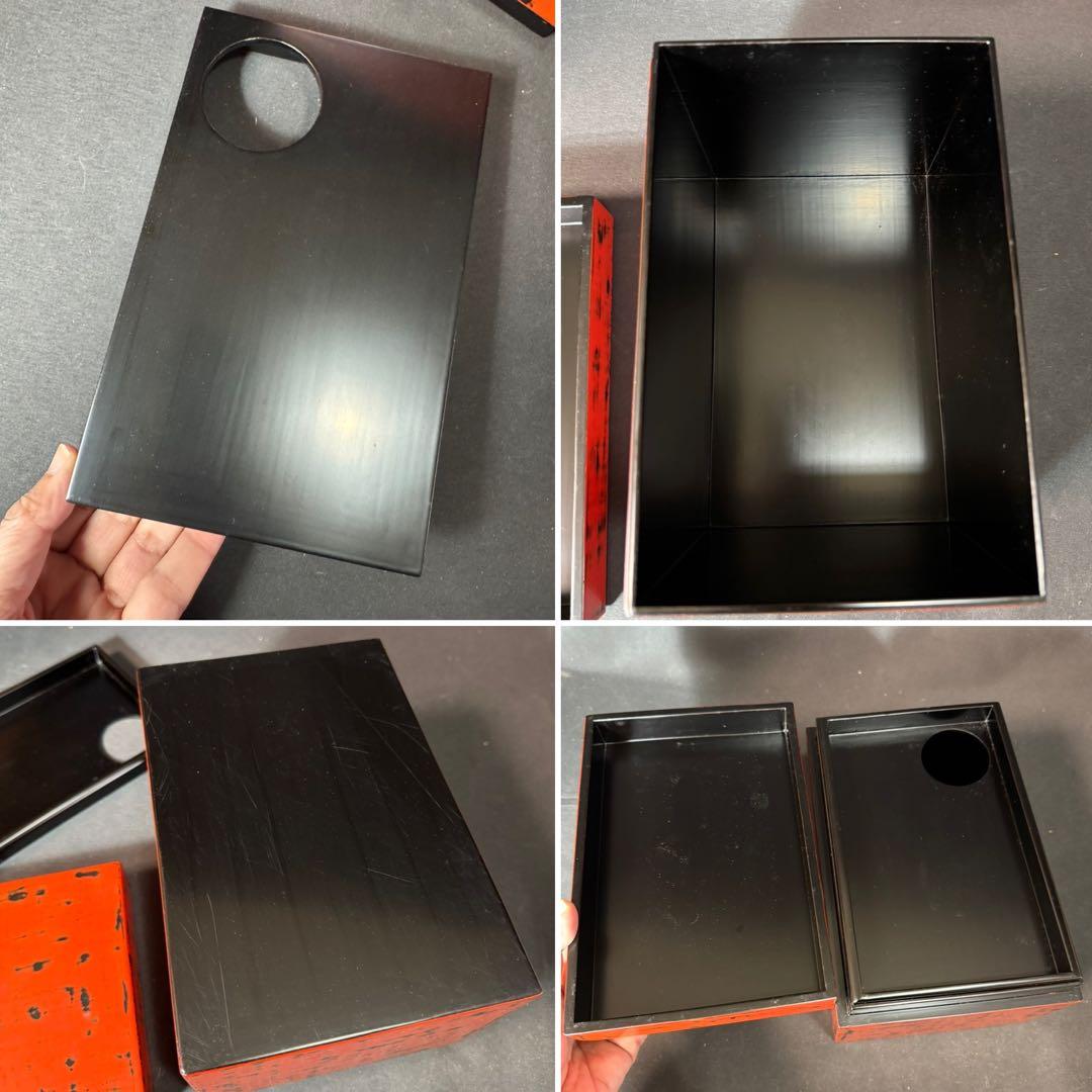 J05 送料無料　茶箱セット　塗り茶箱　茶碗　棗　香合　茶道具　茶筅 仕覆