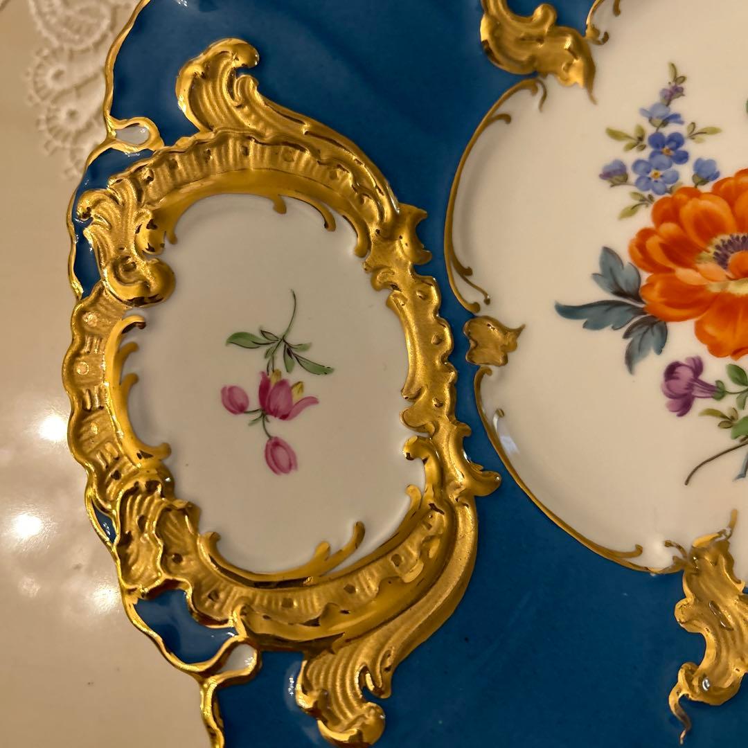 レア　マイセン　グランツゴールド飾り皿