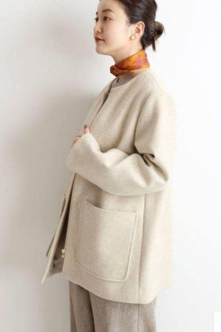 イエナ　IENA 二重織りシャルムハーフコート　38