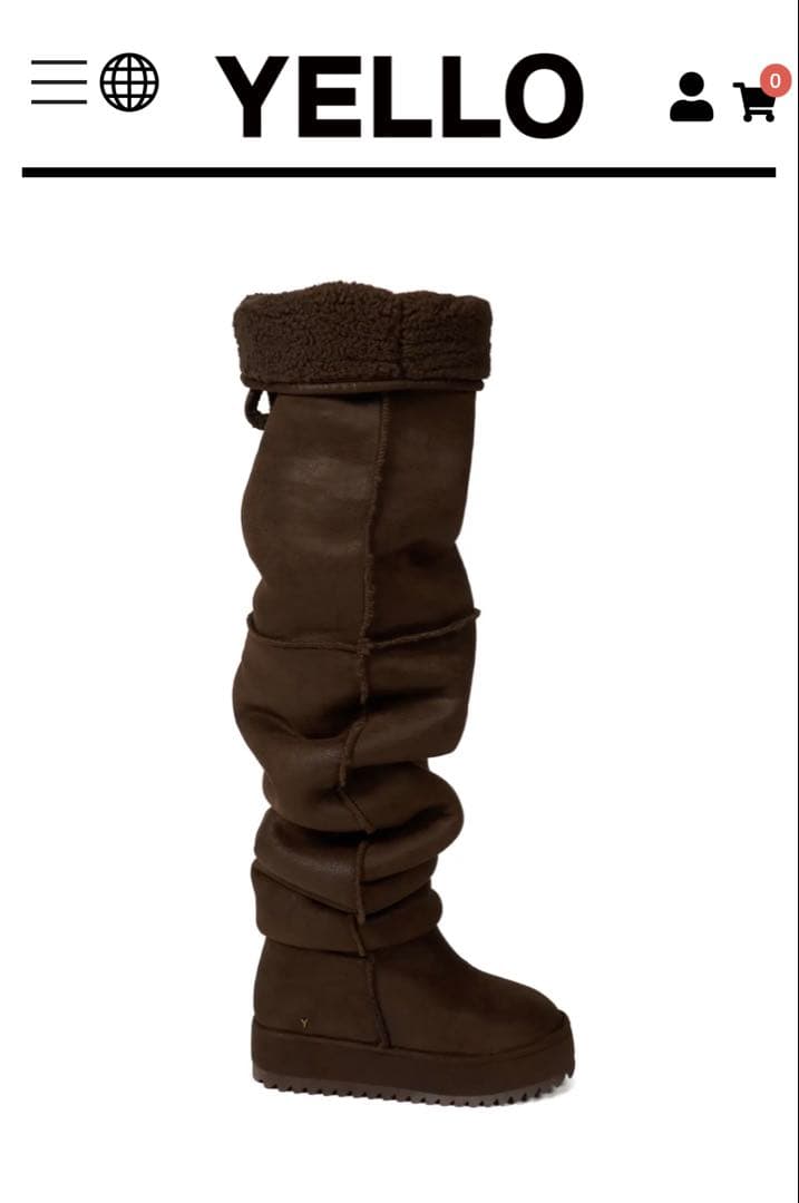 靴 70%CACAO LOOSE FIT LONG BOOTS