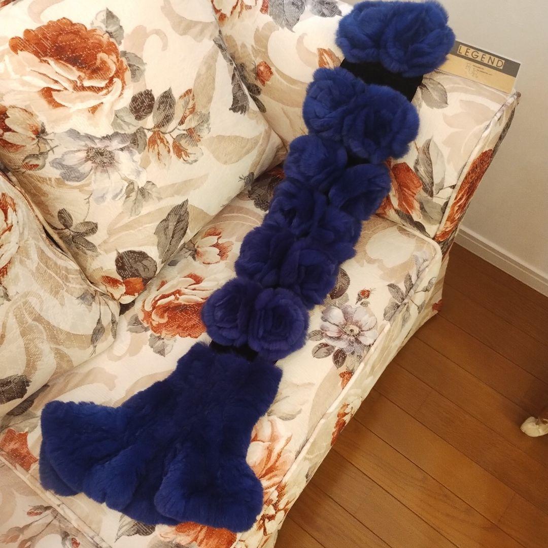 kaokao アレクサンドルドゥパリ 薔薇バレッタ＆高級レッキス薔薇ファー