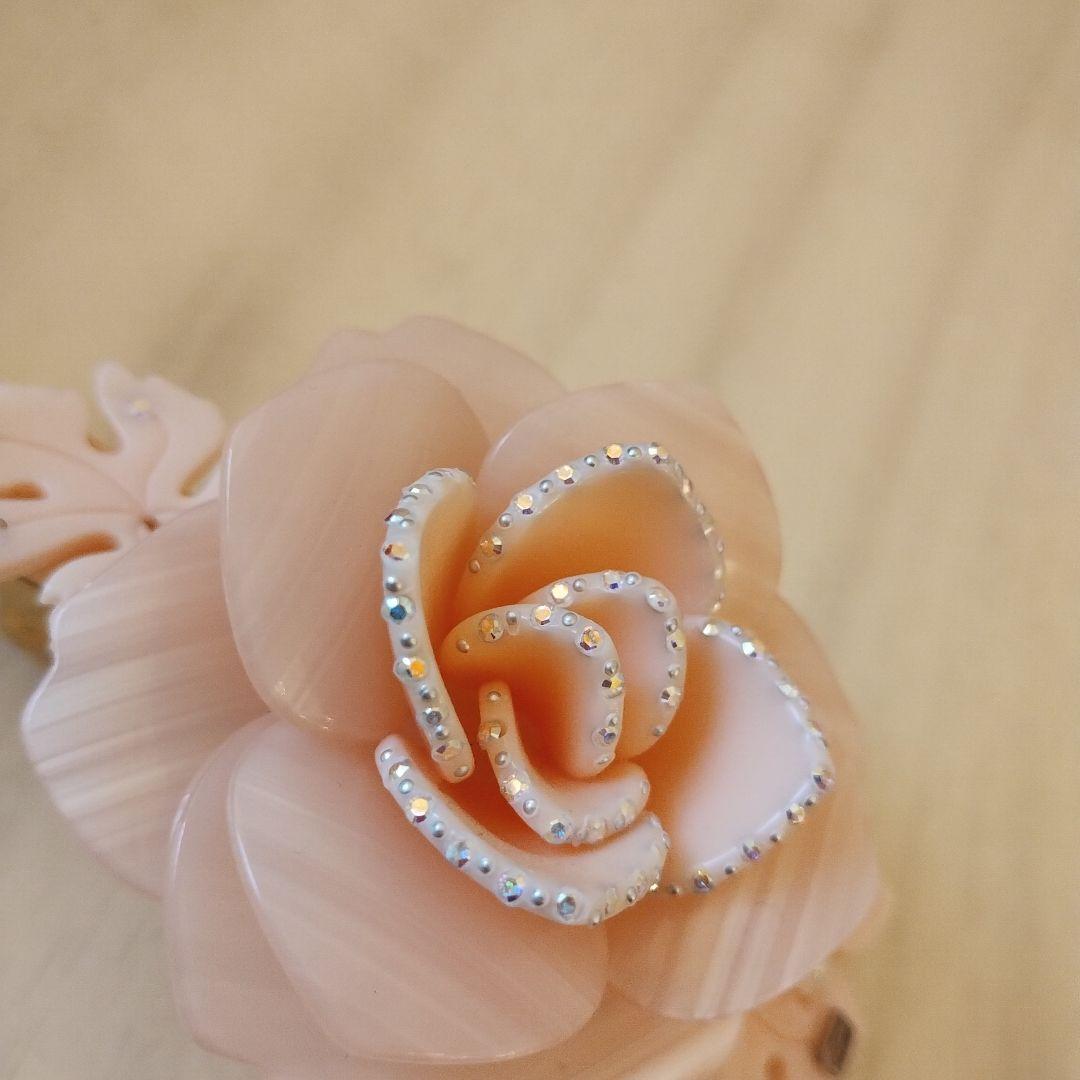 kaokao アレクサンドルドゥパリ 薔薇バレッタ＆高級レッキス薔薇ファー