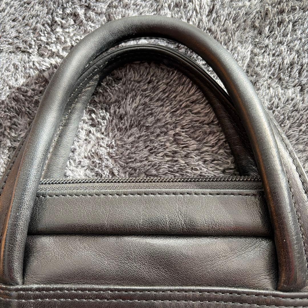 ポーター　ブラックレザービジネスバッグ