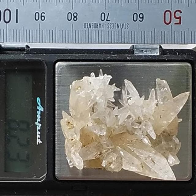 8.23g　カルサイト　犬牙状結晶　鉱物標本　美品　方解石