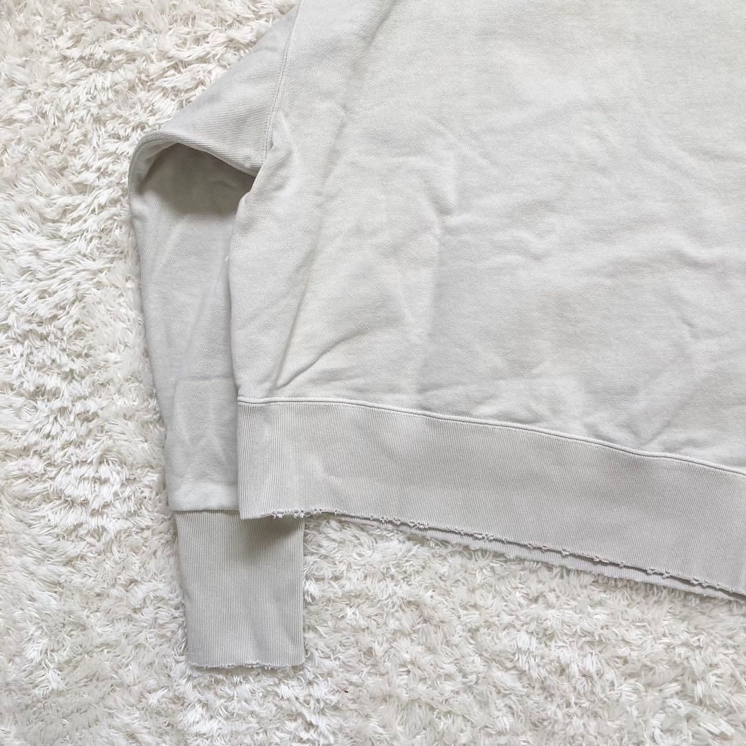 未使用級✨ウィムガゼット ヴィンテージ加工裏毛プルオーバー 2024 ベージュ