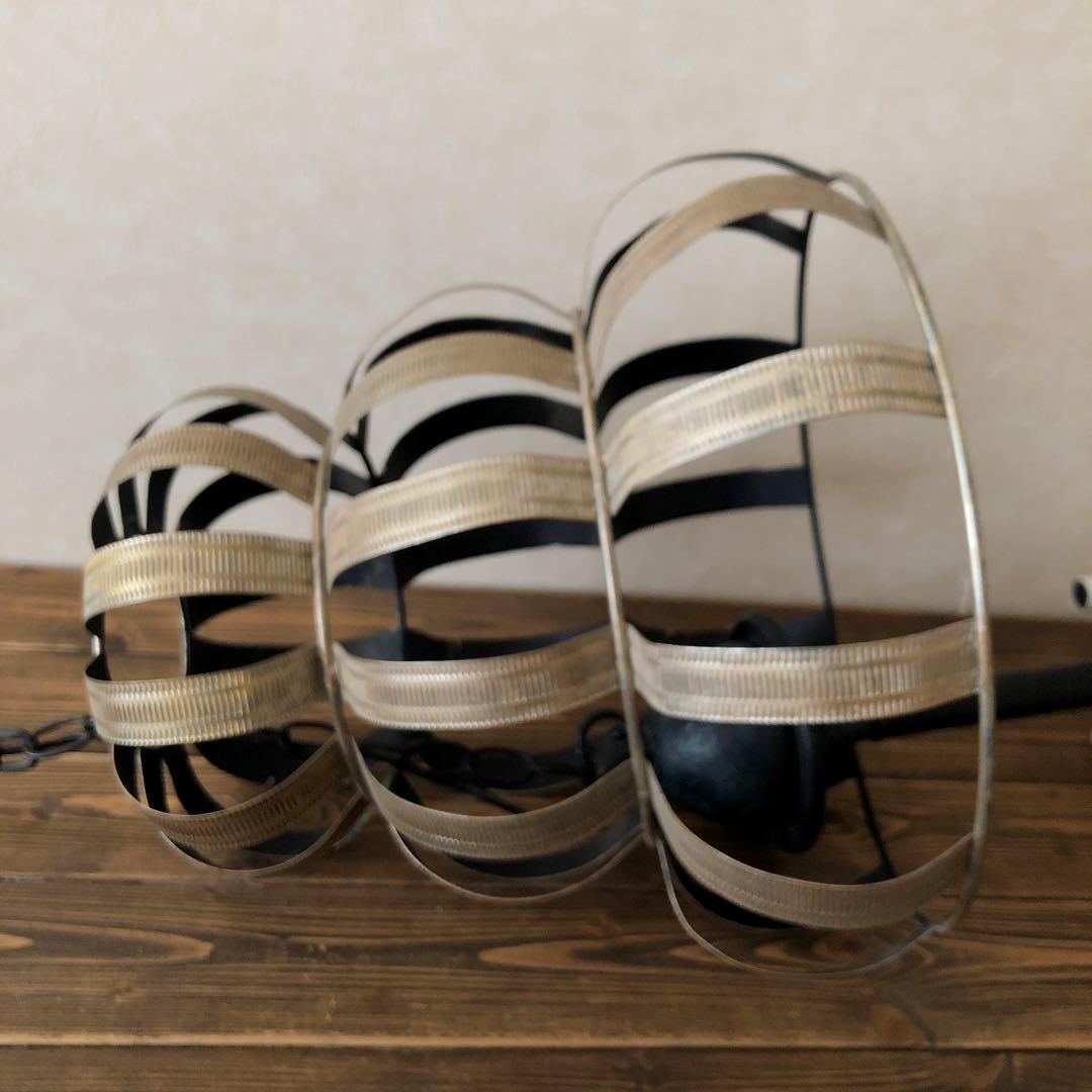 1960s メタルシェード 6灯 ペンダントランプ シャンデリア