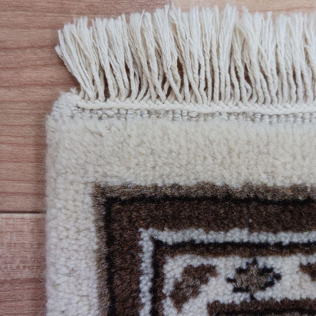 Y3350 トルコ カイセリ絨毯 ウール×コットン 手織 177×118㎝