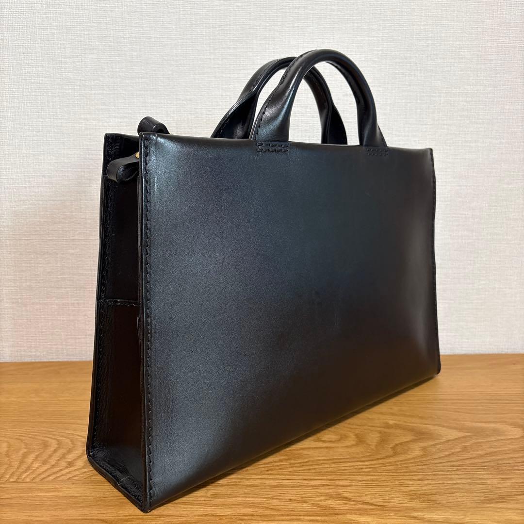 【HERZ】あおりポケット　二本手　ビジネスバッグ　S（BW-104）