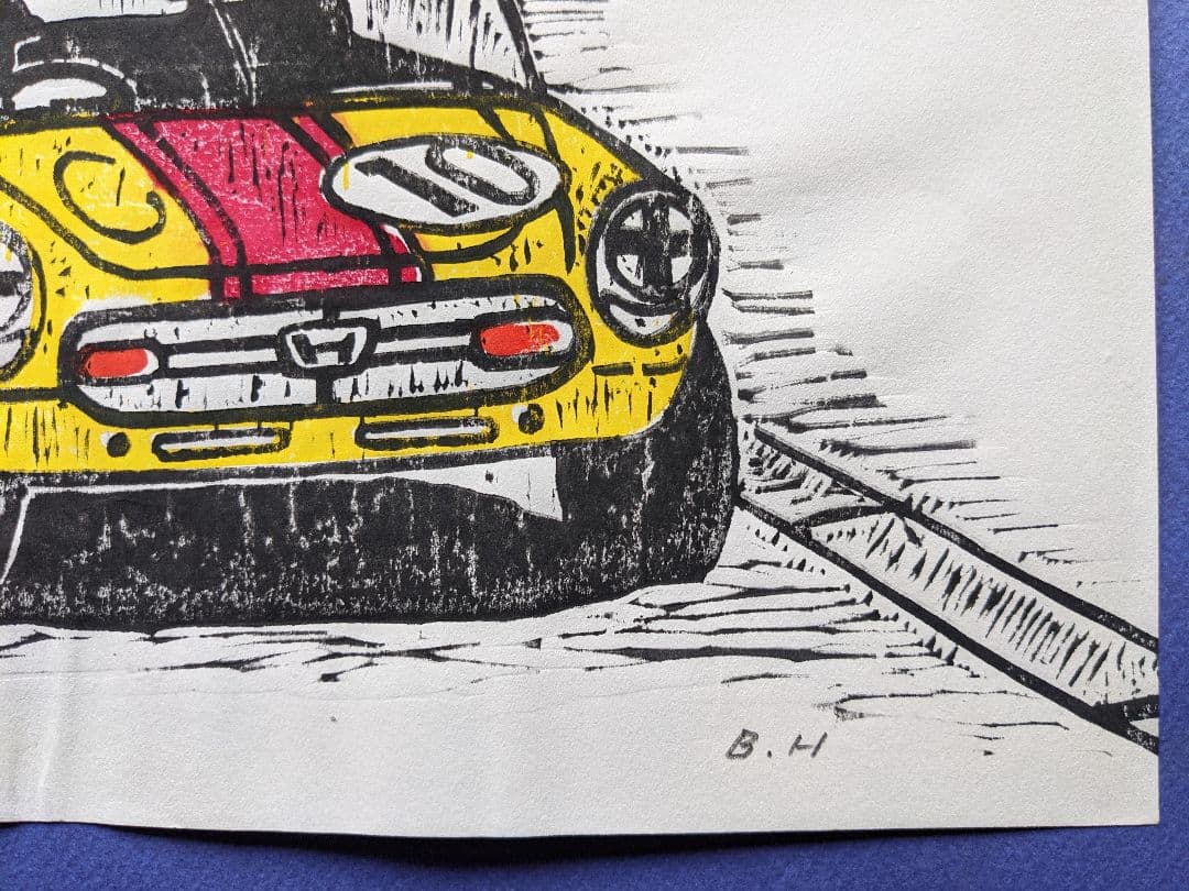 版画作品　　S800レーシング