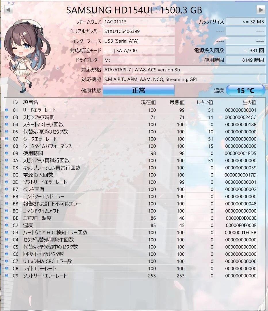 1.5TBHDD4台/計6TB（Samsung）/CDI正常品です①