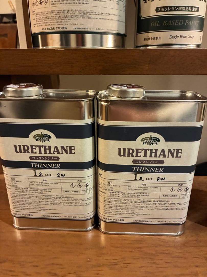 ウレタン塗料セット イーグルブルーグレー マットブラック　タカラ塗料