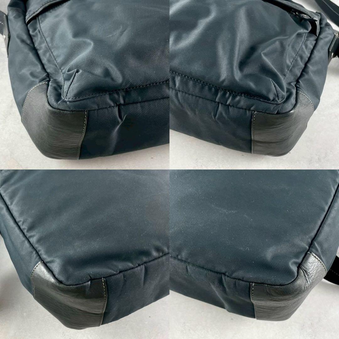 ✨美品✨コーチ　ビジネスバック　2way クロスボディ　ナイロン×レザー　黒