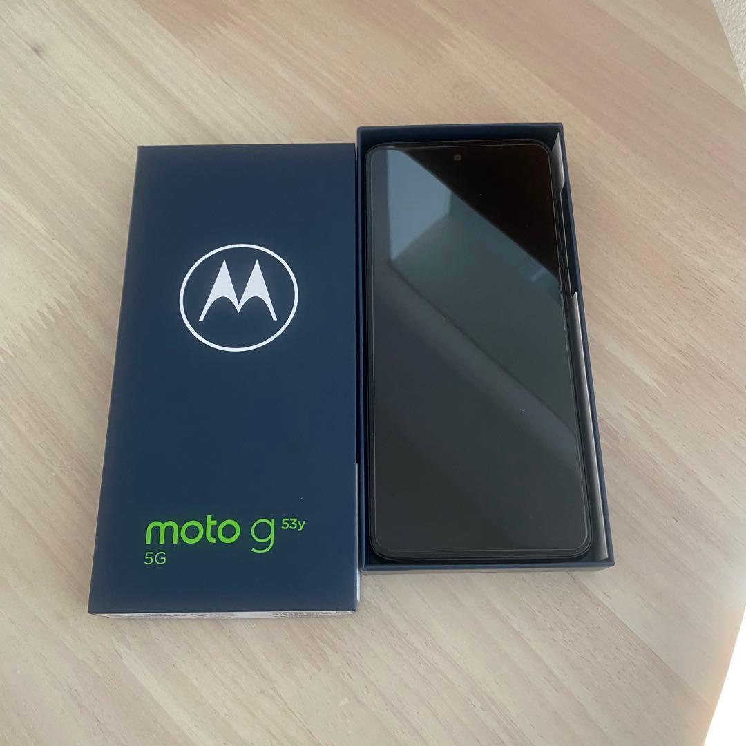 moto g53y 5G インクブラック ケース2つ付き