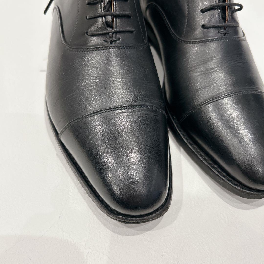 美品✨スコッチグレイン ビジネスシューズ　内羽根　ストレート　黒　25