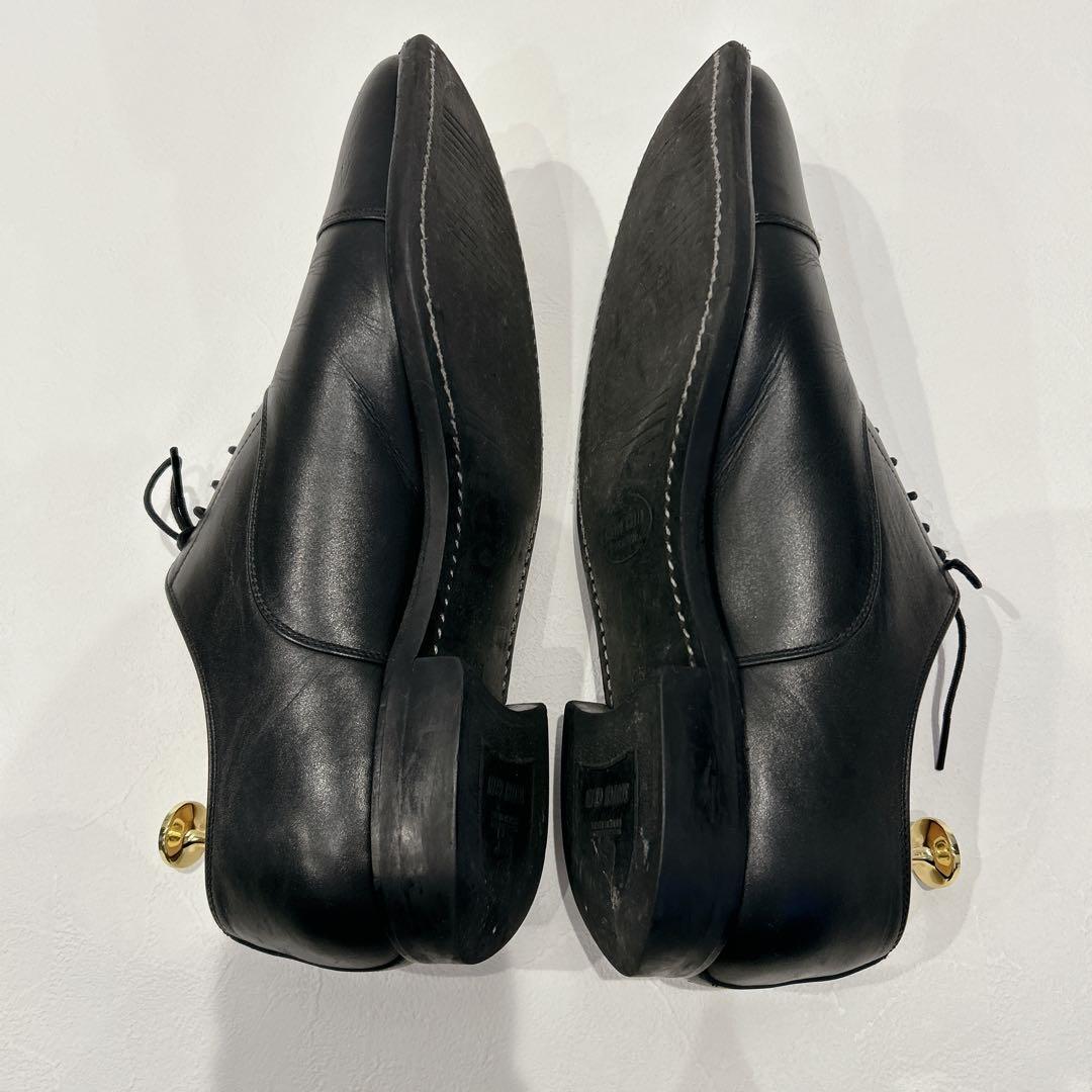 美品✨スコッチグレイン ビジネスシューズ　内羽根　ストレート　黒　25