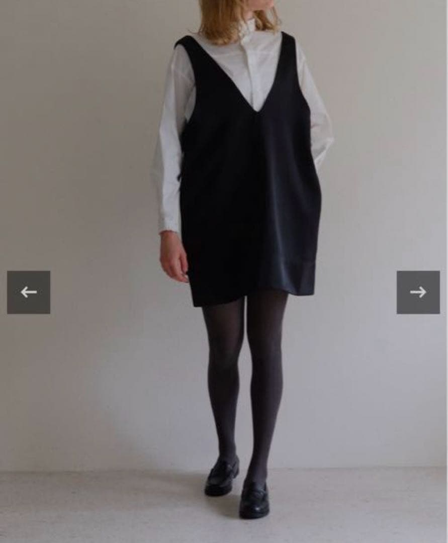 ワンピース eLLa. satin twill jumper skirt