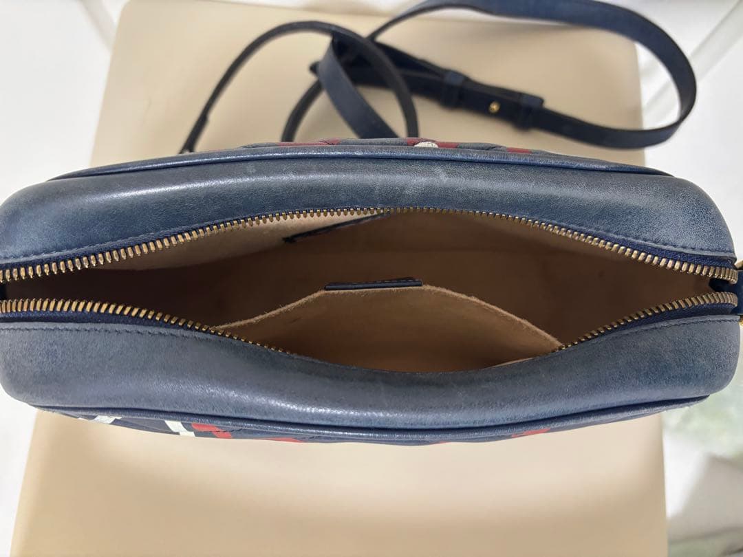 GUCCIグッチ GGマーモント ゴーストチェーン ショルダーバッグレザーバッグ