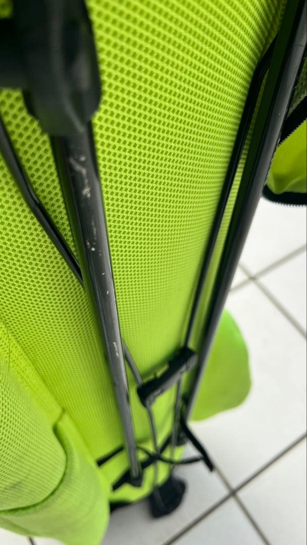 サイコバニー Psychobunny キャディバッグ 蛍光グリーン スタンド付き