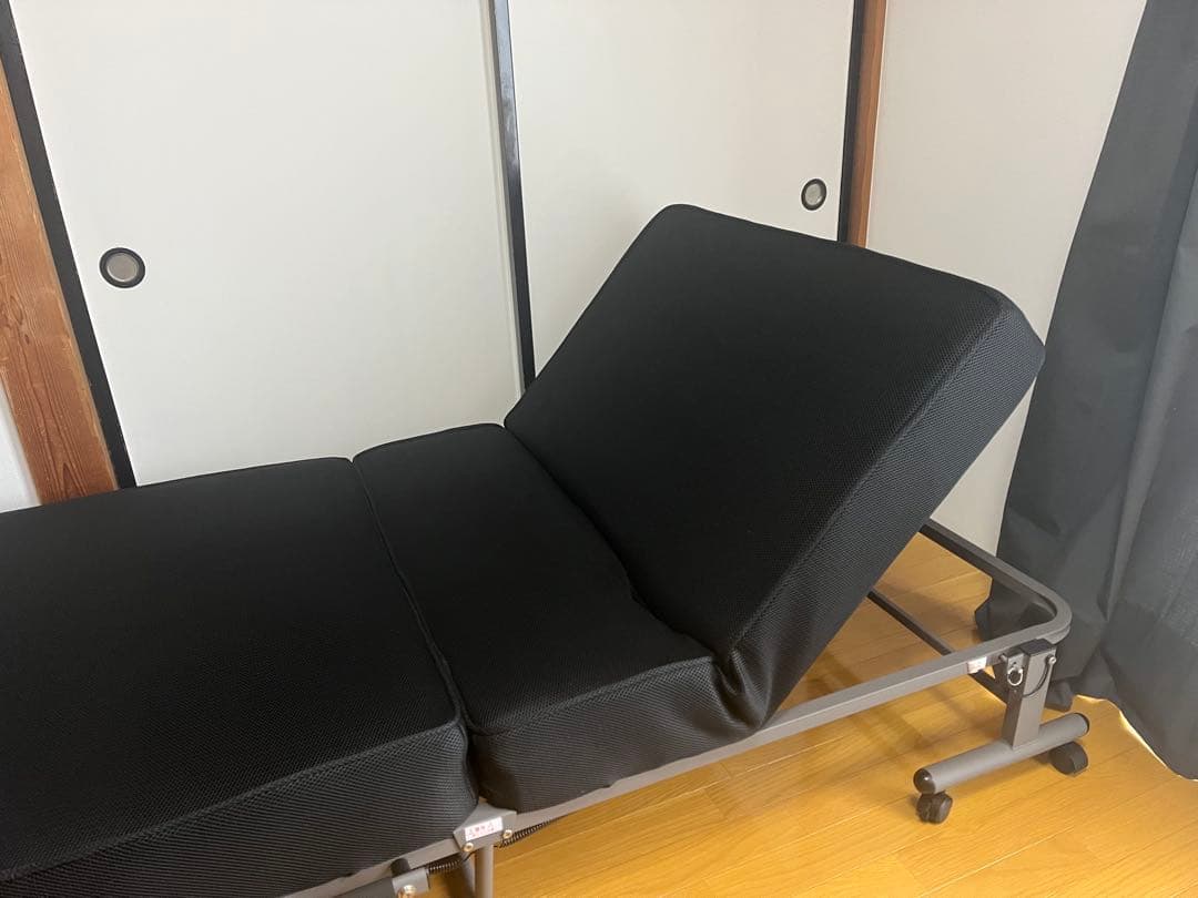 アイリスオーヤマ 折りたたみベッド OTB-PSN／現行モデル／説明書付き／美品