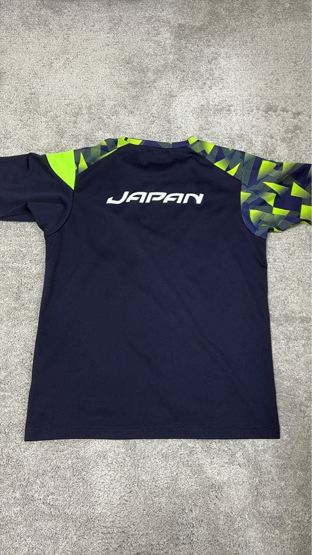 YONEX テニス Tシャツ ネイビー/グリーン JAPAN 激レア