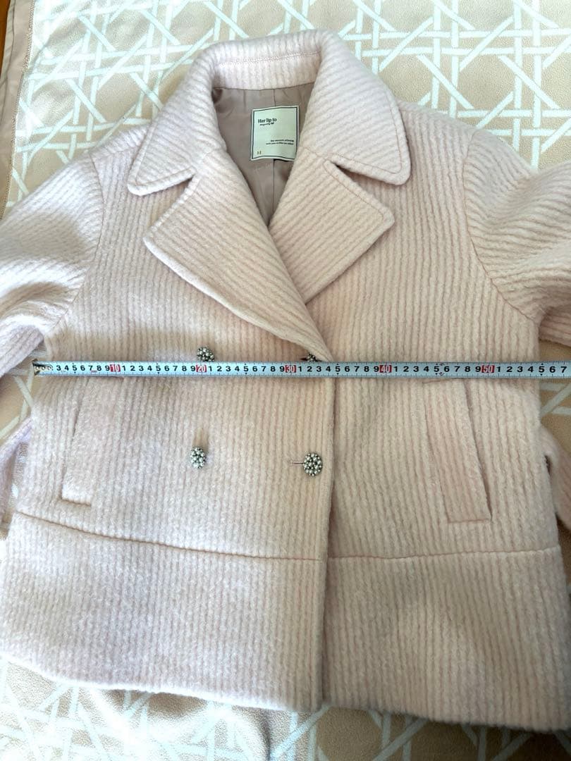 Herlipto Odette Wool-Blend Coat ピンク