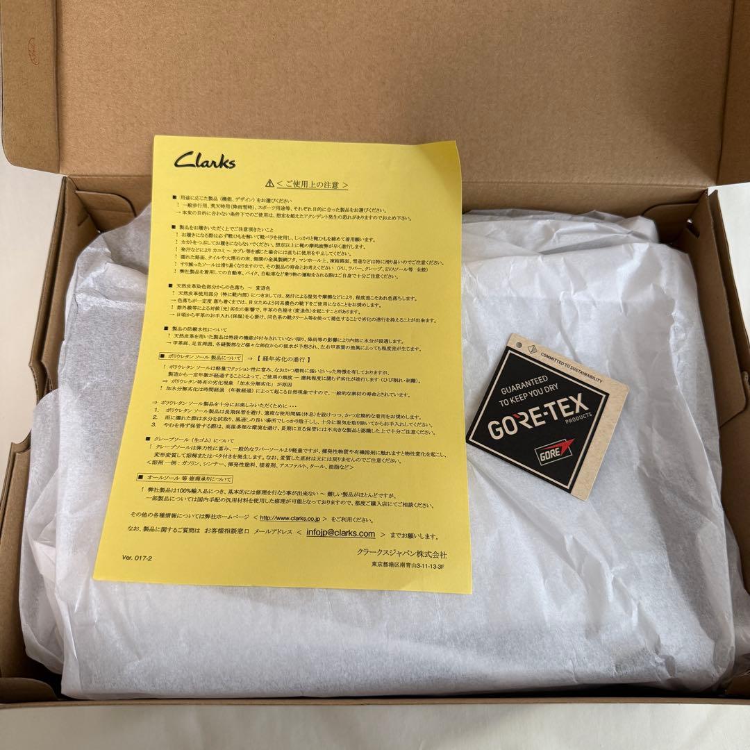 クラークス　ワラビー　ゴアテックス GORE-TEX UK7 黒　スエード　25