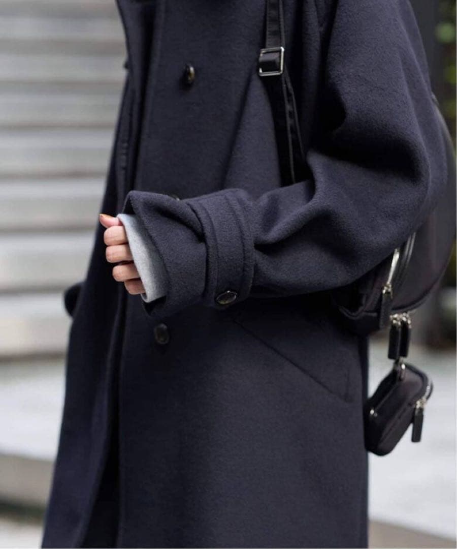 新品タグ付き FRAMeWORK ラムウールMIXシャルムバルカラーコート 38