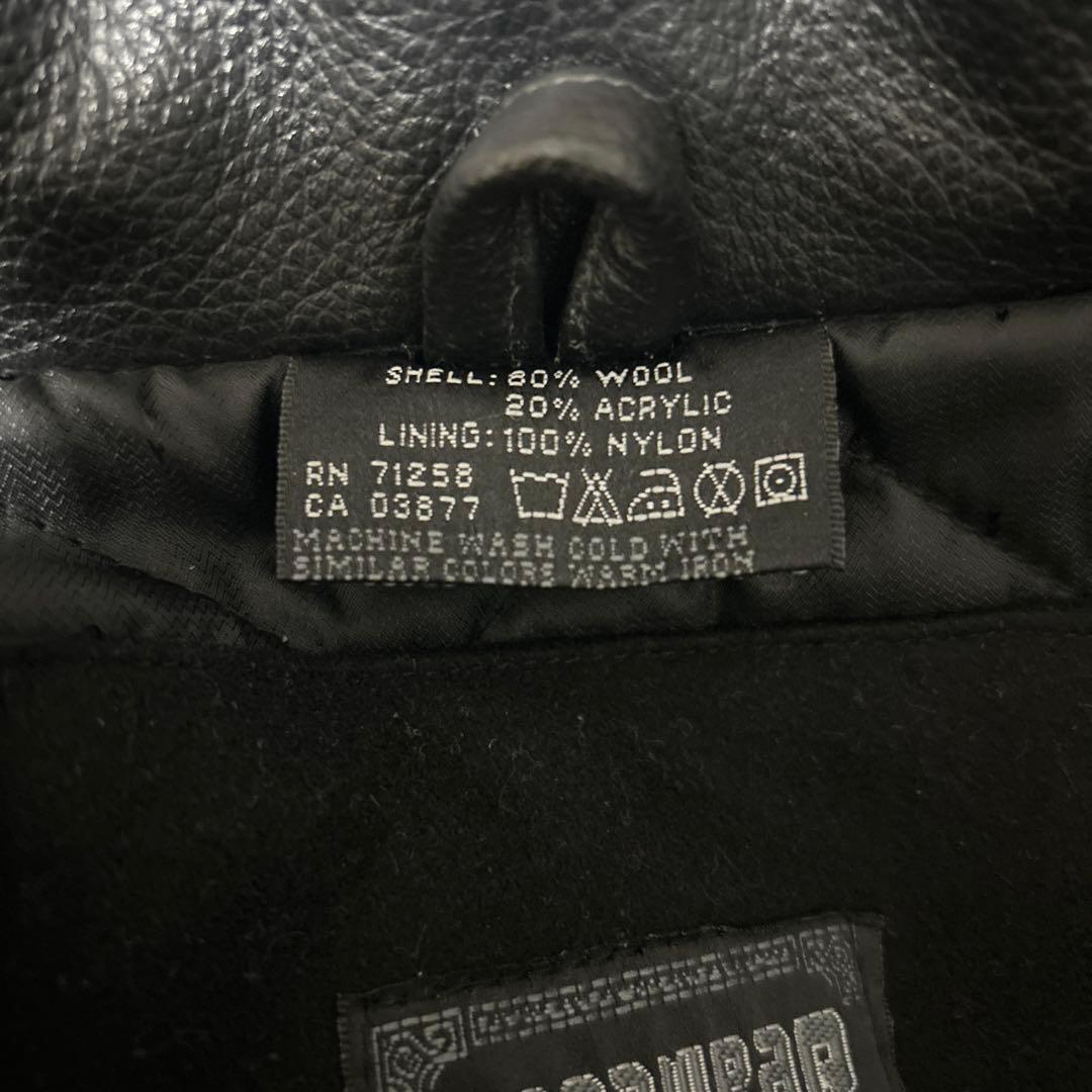 ROCAWEAR 黒 スタジャン ウール 襟レザー HIPHOP b-boy