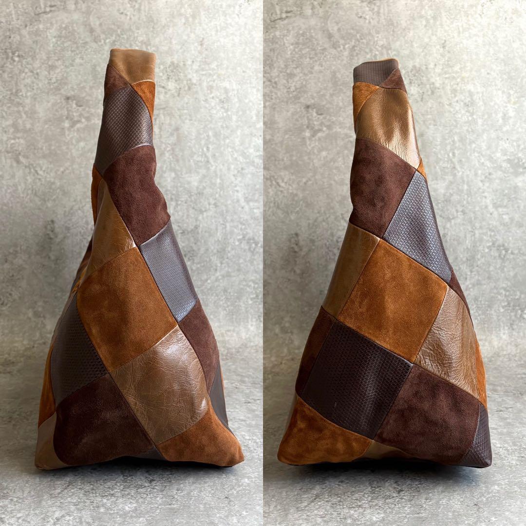 【未使用級】MARC JACOBS スエード パッチワーク SACK BAG