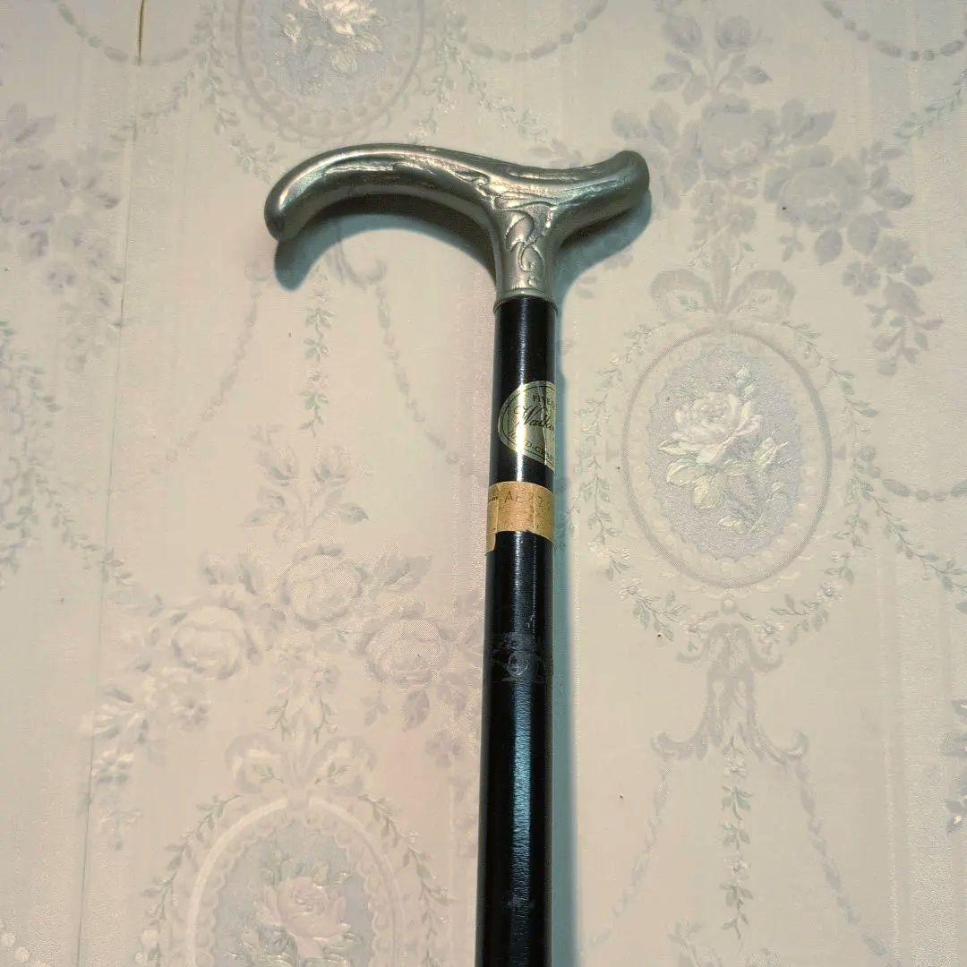 最終価格 英国製 ヴィンテージ ハンドメイド 木製 杖 シルバーハンドル