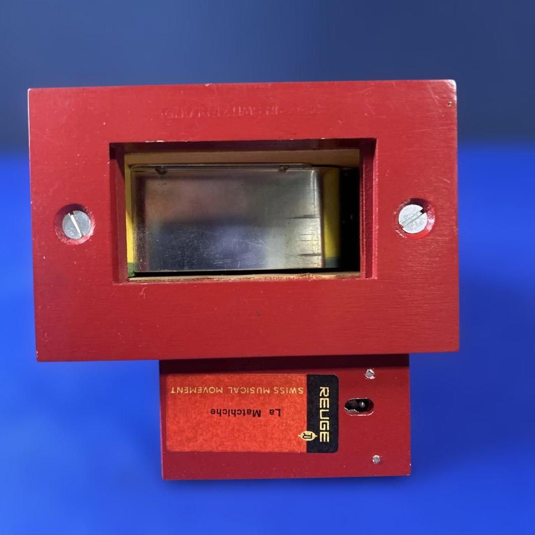 【アンティーク】REUGE スイス製 からくり ピエロ オルゴール　カギ付